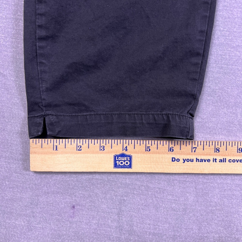 Erika & Co. Straight Leg Stretch Mid Rise Crop Pants Wmn 12 Black Cotton Spandex - Picture 4 of 10
